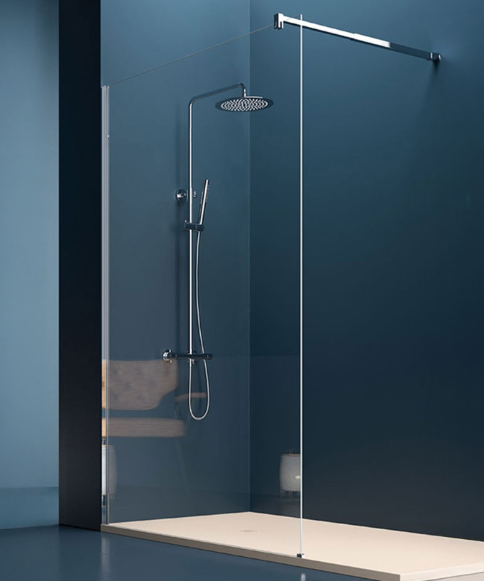 Fix-Series Fixed Shower Screen - Chrome