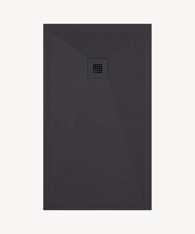 Stone Plus Slate Effect Shower Tray - Anthracite with Colour-Matched Grate