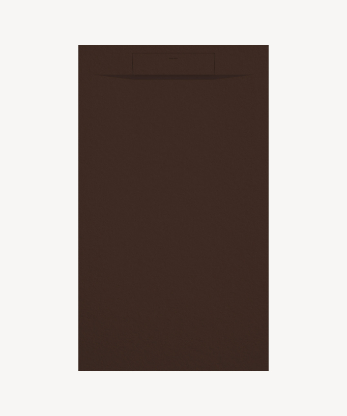 Receveur de douche chocolat extra plat à la texture pierre