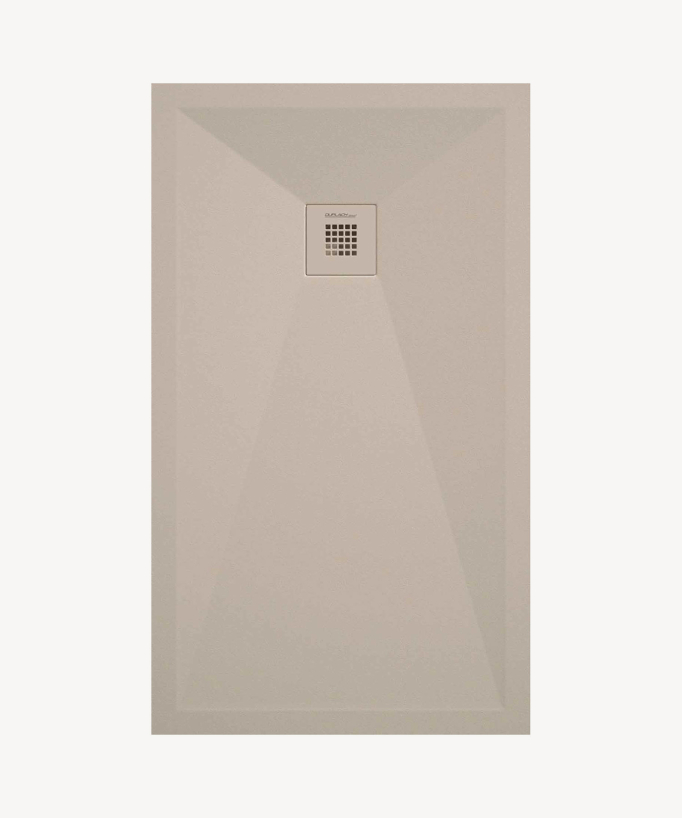 Cream Smooth Finish Shower Tray with Coloured Waste Cover - Stone Plus