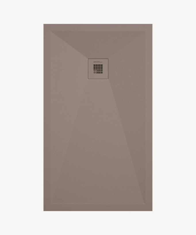 Sand Smooth Finish Shower Tray with Coloured Waste Cover - Stone Plus