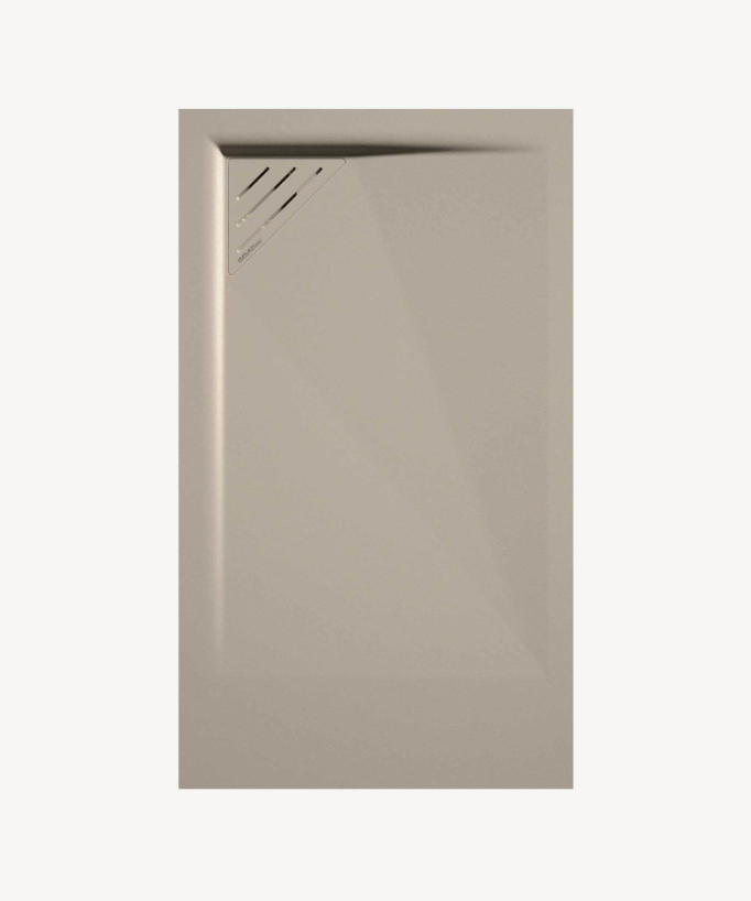 Cream Smooth Finish Shower Tray with Coloured Waste Cover - Stone MIO