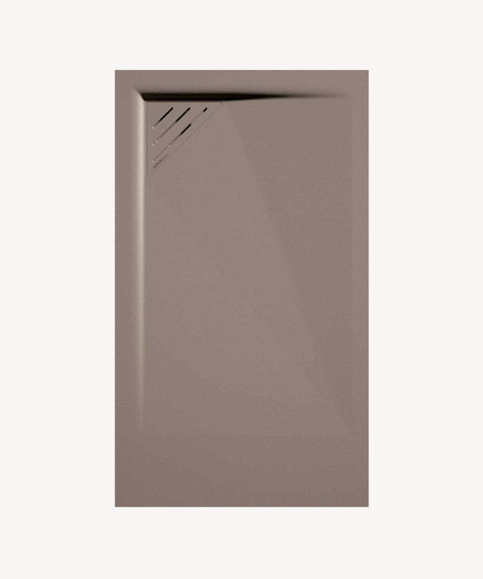 Sand Smooth Finish Shower Tray with Coloured Waste Cover - Stone MIO