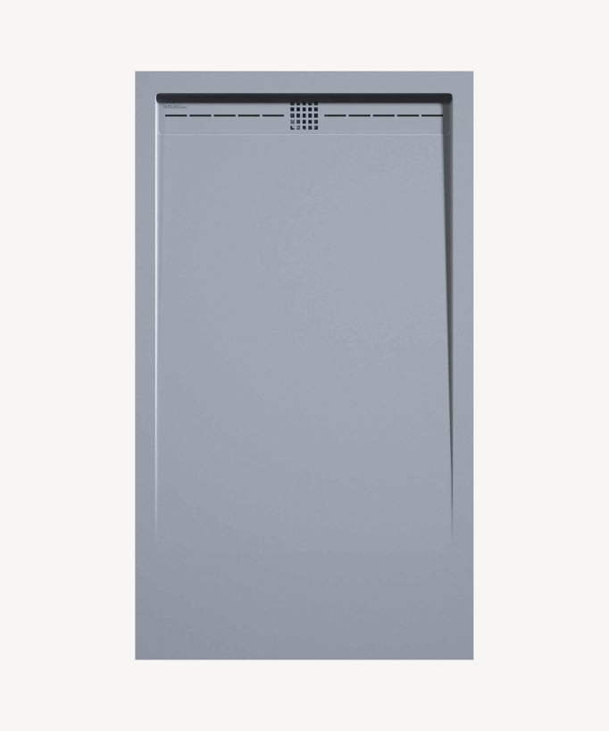Grey Smooth Finish Shower Tray with Coloured Hidden Waste Cover - Stone CACH