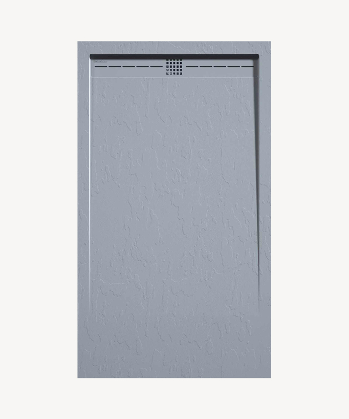 Grey Slate Finish Shower Tray with Coloured Hidden Waste Cover - Stone CACH