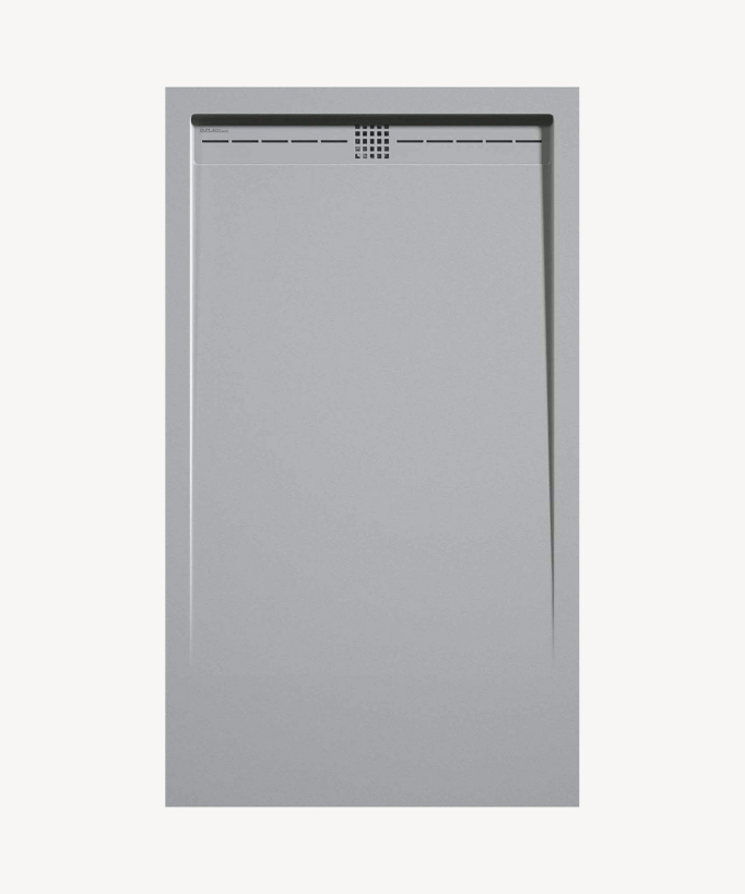 Grey 7035 Smooth Finish Shower Tray with Coloured Hidden Waste Cover - Stone CACH