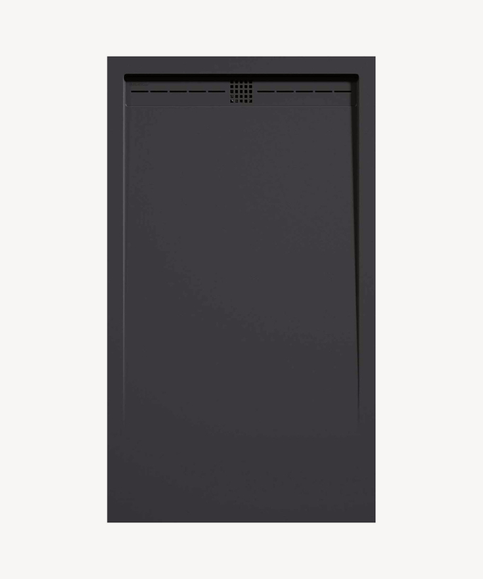 Anthracite Smooth Finish Shower Tray with Coloured Hidden Waste Cover - Stone CACH