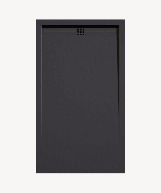 Anthracite Slate Finish Shower Tray with Coloured Hidden Waste Cover - Stone CACH