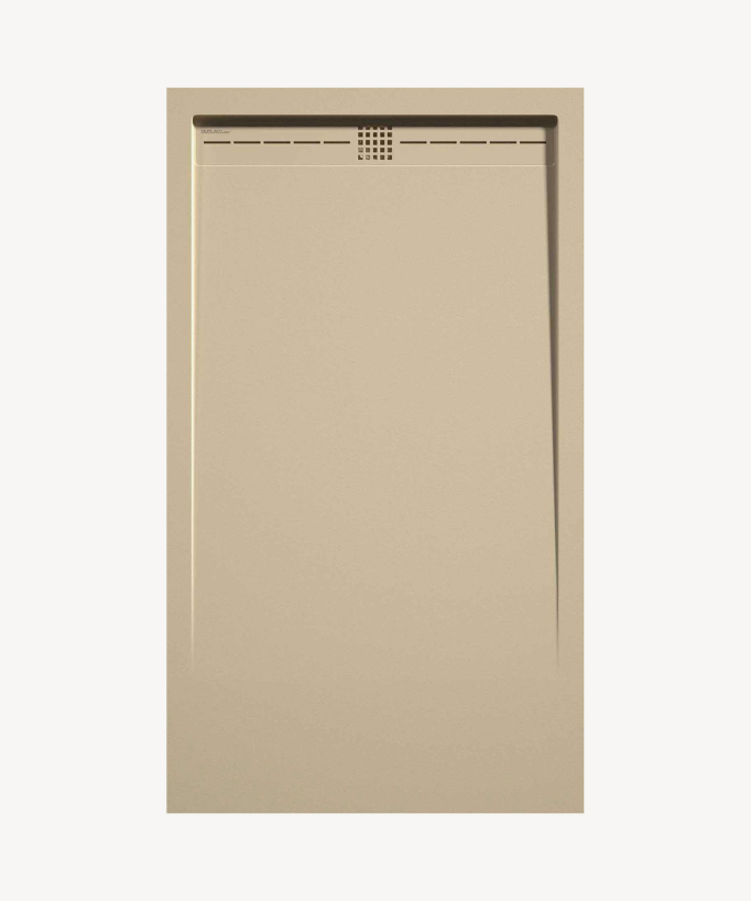 Cream Smooth Finish Shower Tray with Coloured Hidden Waste Cover - Stone CACH