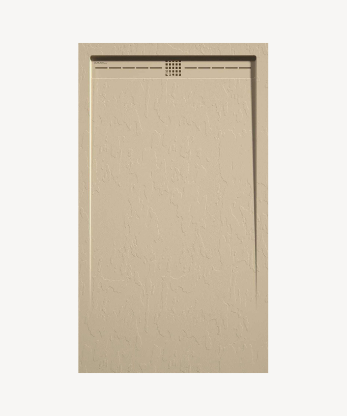 Cream Slate Finish Shower Tray with Coloured Hidden Waste Cover - Stone CACH