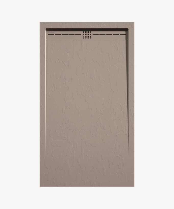Sand Slate Finish Shower Tray with Coloured Hidden Waste Cover - Stone CACH