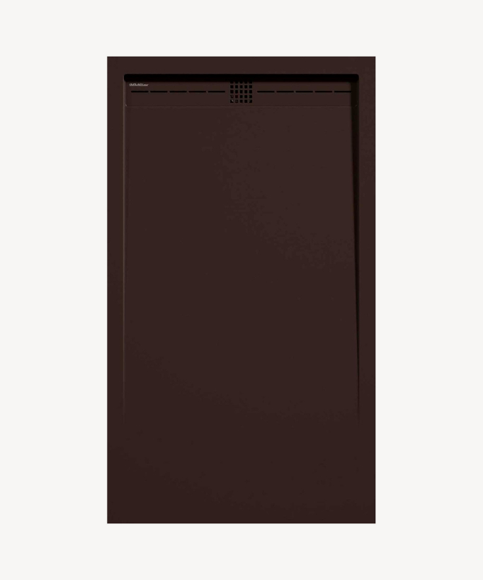 Chocolate Smooth Finish Shower Tray with Coloured Hidden Waste Cover - Stone CACH