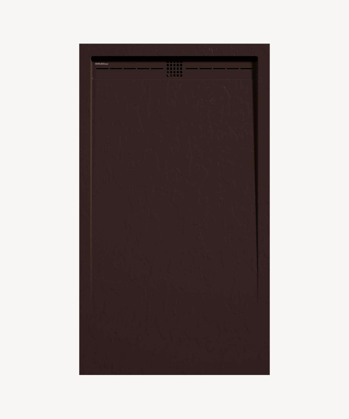 Chocolate Slate Finish Shower Tray with Coloured Hidden Waste Cover - Stone CACH