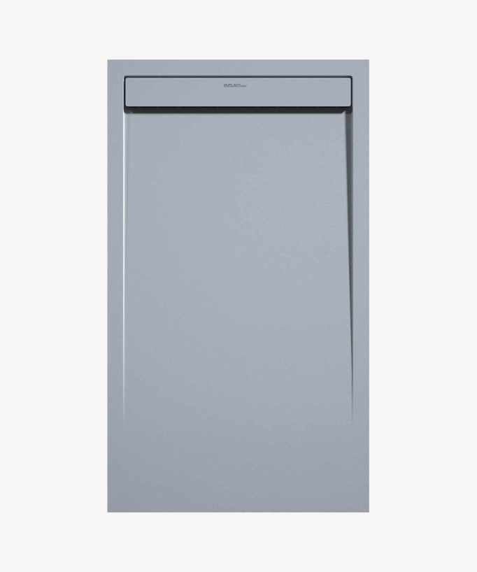 Grey Smooth Finish Shower Tray with Coloured Waste Cover - Stone SMART