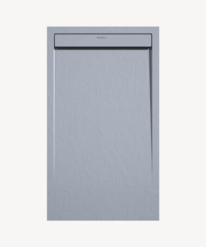 Grey Slate Finish Shower Tray with Coloured Waste Cover - Stone SMART