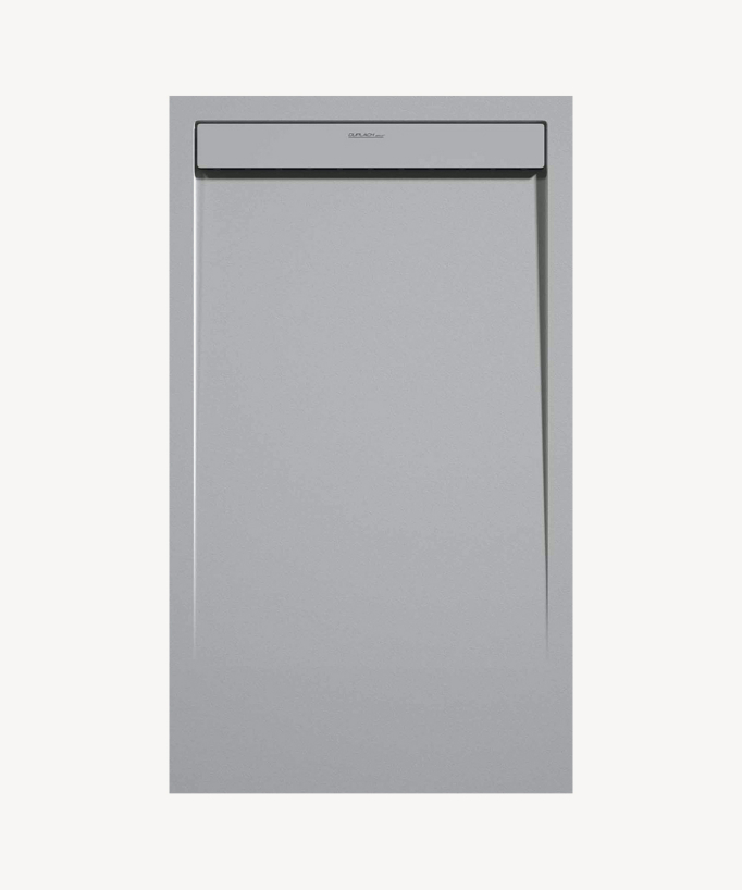Grey 7035 Smooth Finish Shower Tray with Coloured Waste Cover - Stone SMART