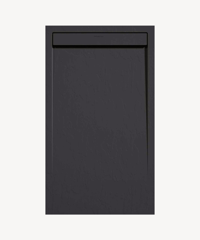 Anthracite Slate Finish Shower Tray with Coloured Waste Cover - Stone SMART