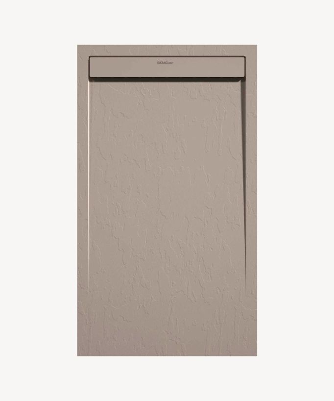 Sand Slate Finish Shower Tray with Coloured Waste Cover - Stone SMART