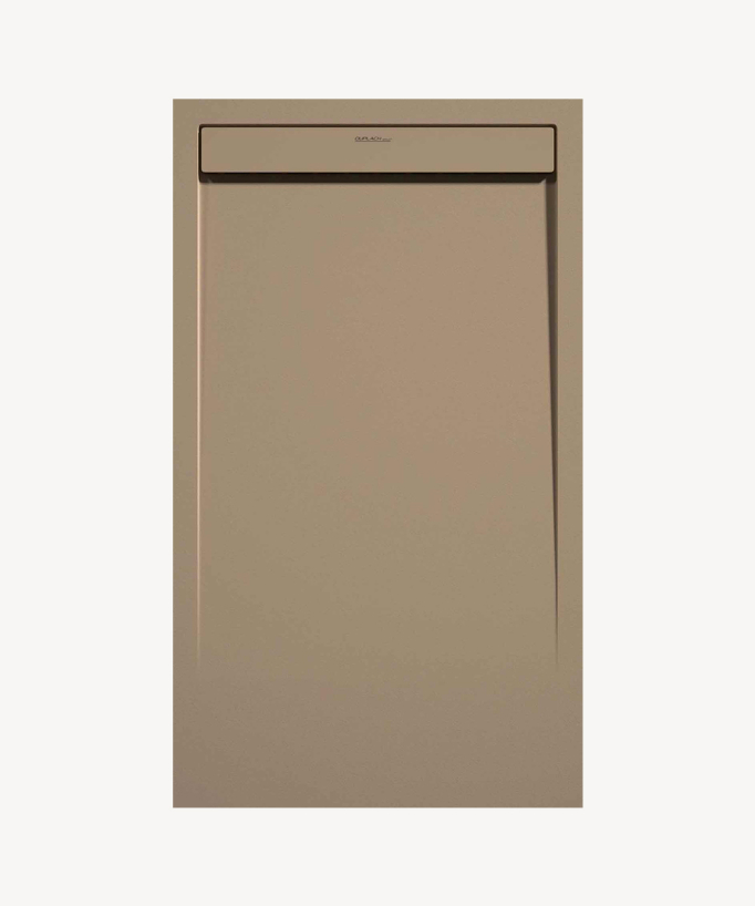 Moka Smooth Finish Shower Tray with Coloured Waste Cover - Stone SMART