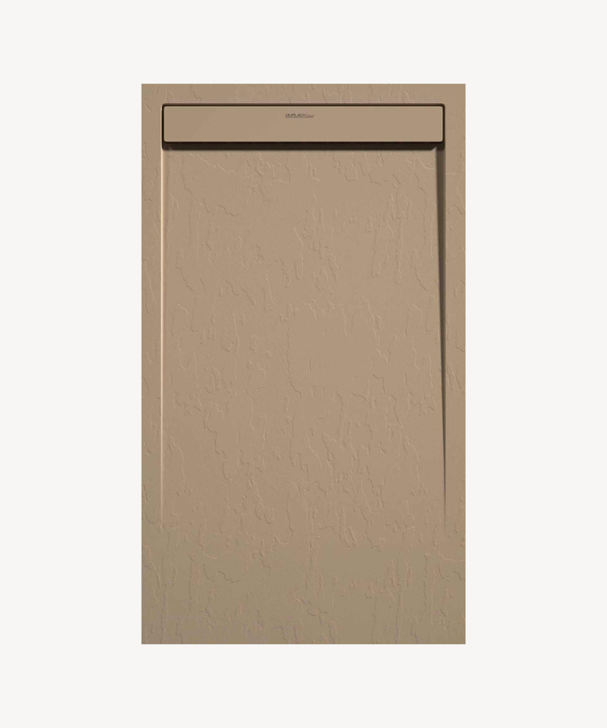 Moka Slate Finish Shower Tray with Coloured Waste Cover - Stone SMART