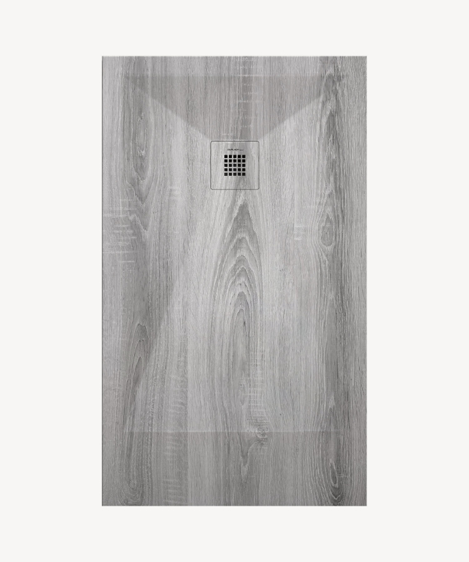Vintage Smooth Finish Shower Tray with Coloured Waste Cover - Stone 3D