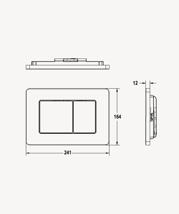 Stainless Steel Flush Plate for Geberit Sigma Cistern - Brushed Nickel