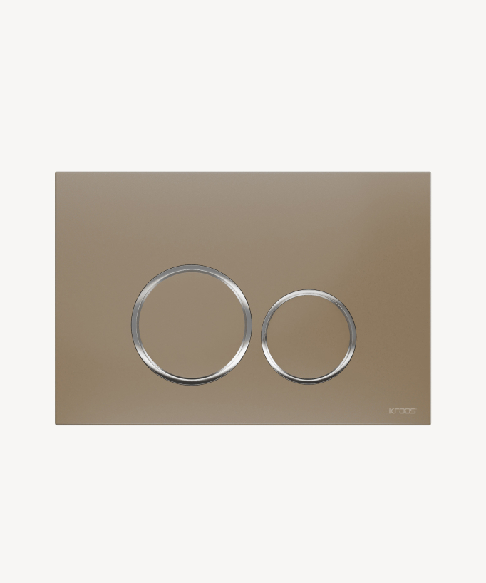 Round Dual Flush Plate for Geberit Sigma - Brushed Brass