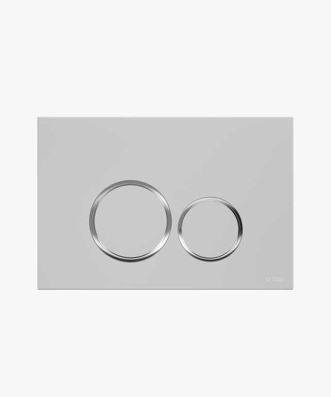 Round Dual Flush Plate for Geberit Sigma - White
