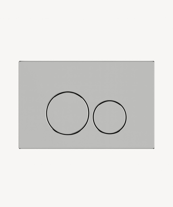 Dual Flush Stainless Steel Plate for Geberit Sigma Cistern - Chrome