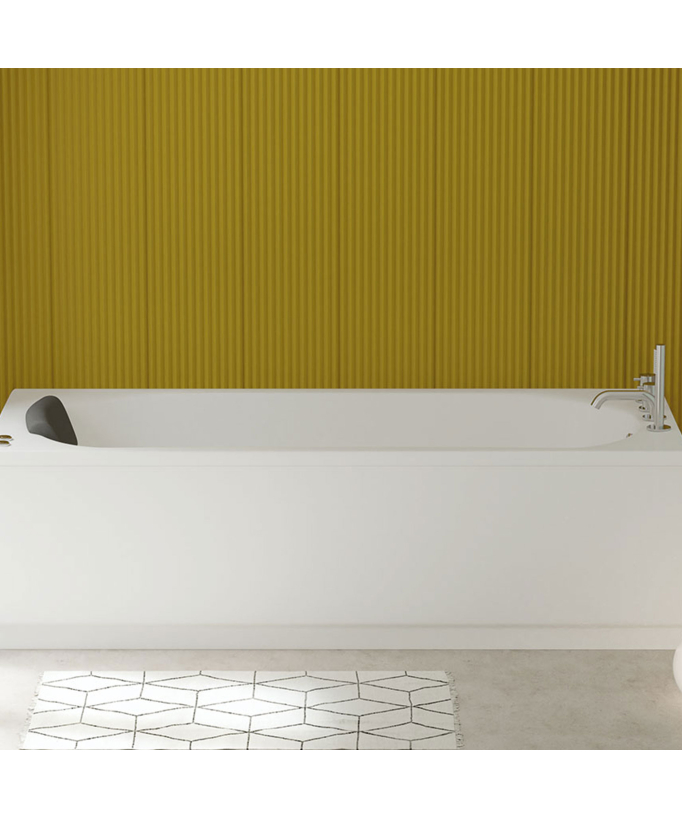 Serena Acrylic Bath with SH Panel - Glossy White