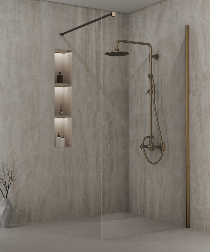 Antique Style Mixer Shower Column - Bronze Finish Rome