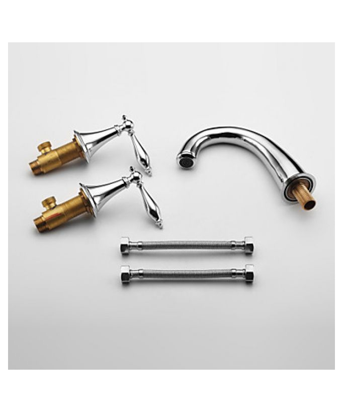 Classic Style Two-Handle Basin Tap - Chrome