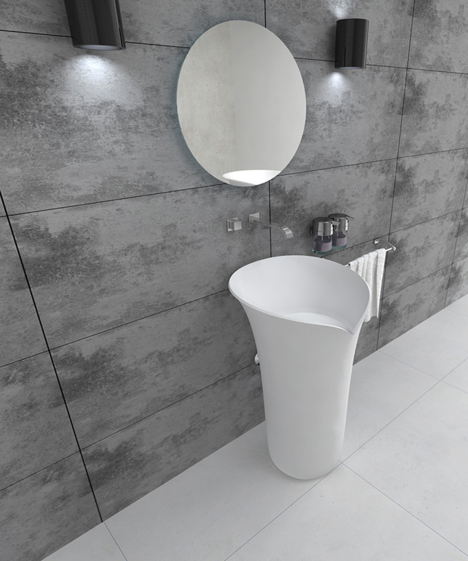Pointe-Noire Round Freestanding Basin - Matte White
