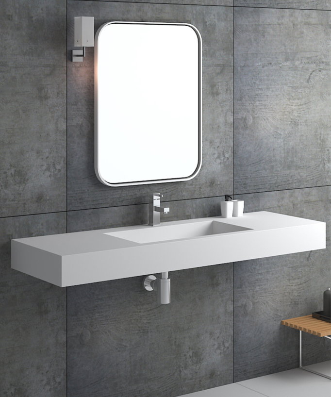 Kamoto Wall-Hung Basin - Matte White