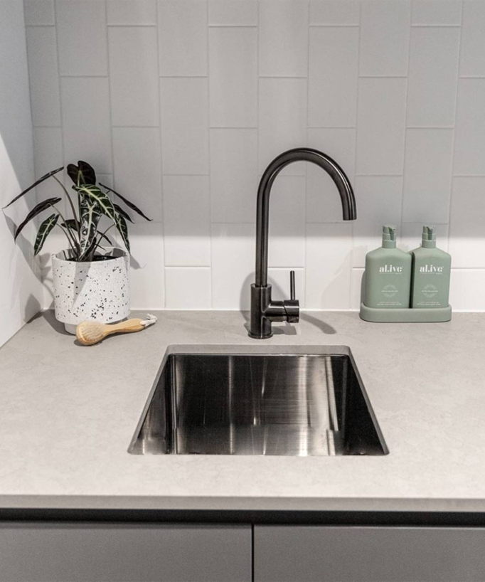 Balsa 380mm Single Bowl Sink - Brushed Gunmetal