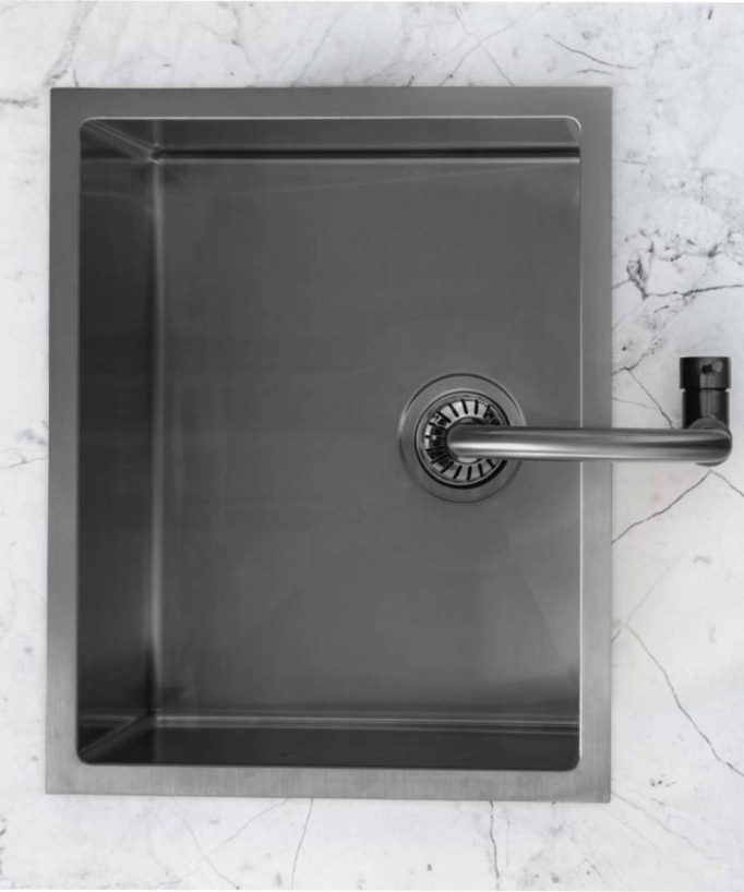 Ohia 550mm Single Bowl Sink - Brushed Gunmetal