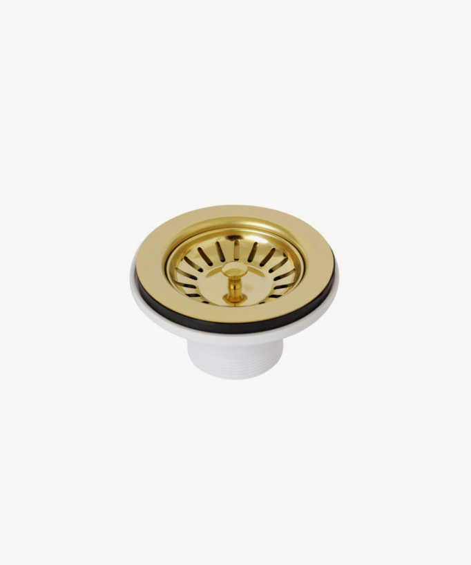 Tilia 855mm Double Bowl Sink - Brushed Brass
