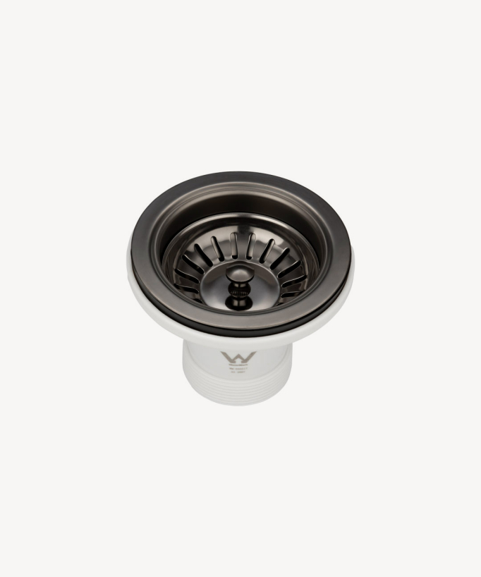 Tilia 855mm Double Bowl Sink - Brushed Gunmetal