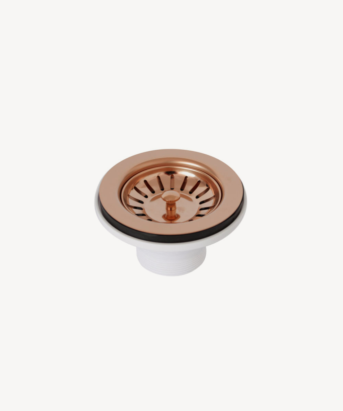 Filao 1180mm Double Bowl Sink with Drainer - Brushed Copper