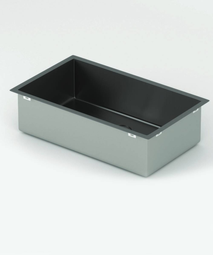 Hiba 750mm Single Bowl Sink - Brushed Gunmetal