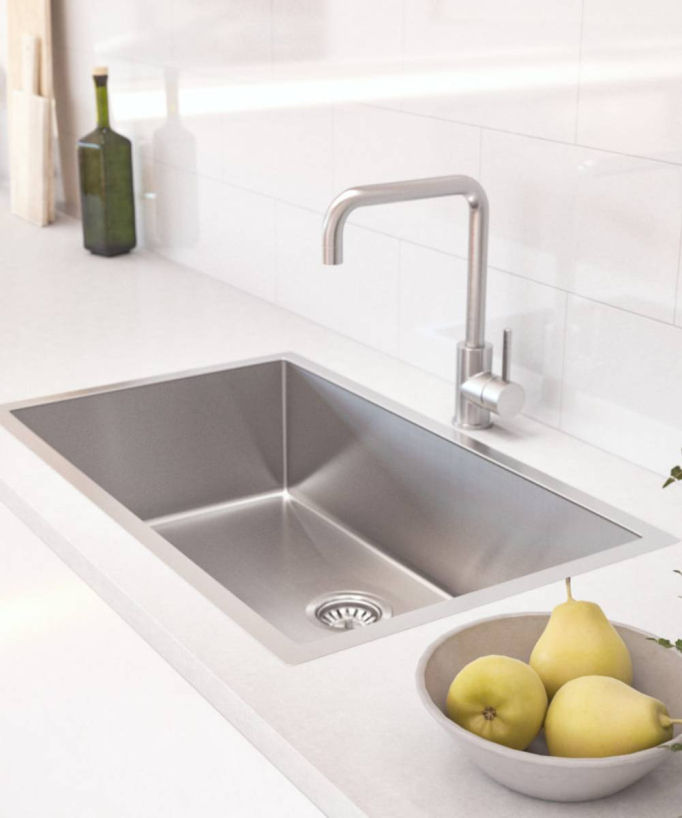 Hiba 750mm Single Bowl Sink - Stainless Steel