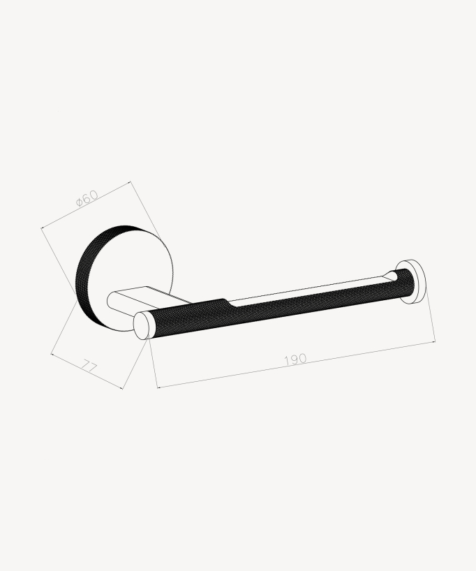 Wall-mounted toilet paper holder – Leros
