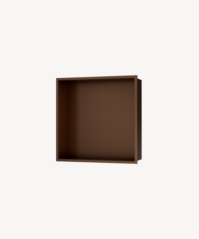 Recessed Bathroom Wall Niche – Brushed Rose Gold