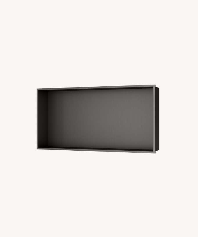 Rectangular Recessed Bathroom Wall Niche - Gunmetal
