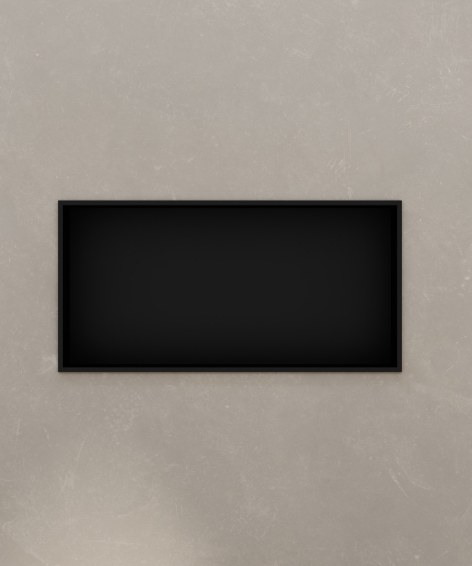 Rectangular Recessed Bathroom Wall Niche - Black