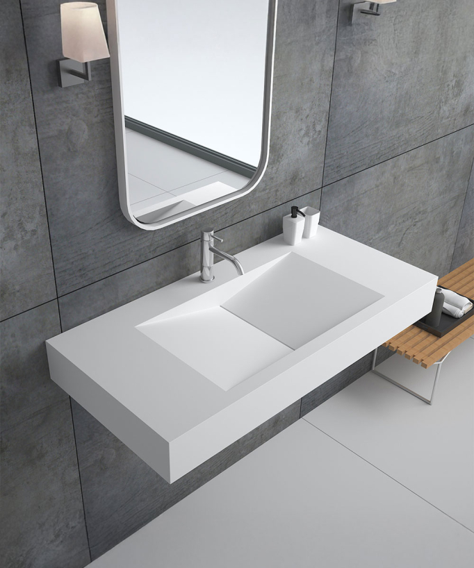 Kivu Wall-Hung Basin - Matte White