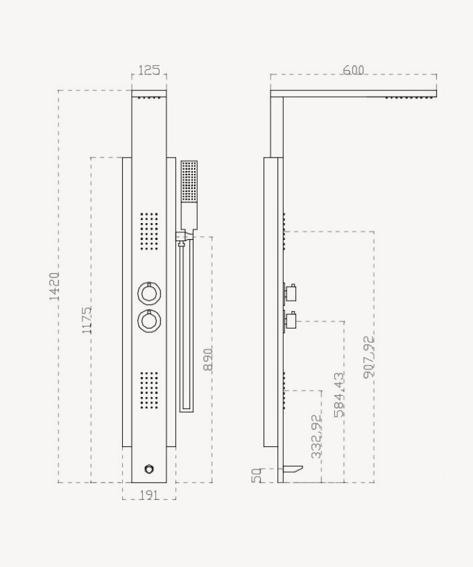 Hydromassage Shower Column