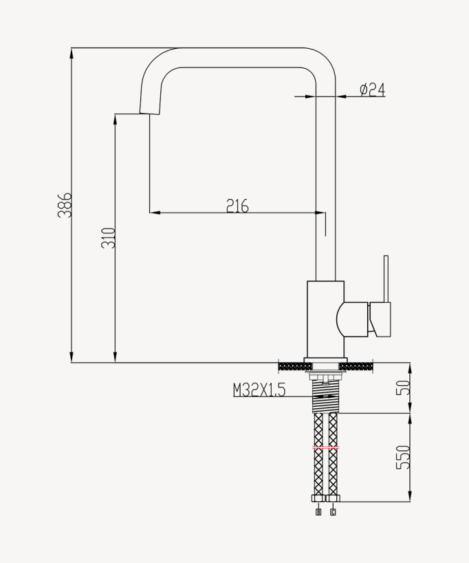Kitchen mixer tap – Corbeau