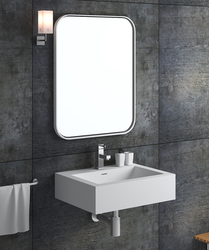 Kongo Wall-Hung Basin - Matte White