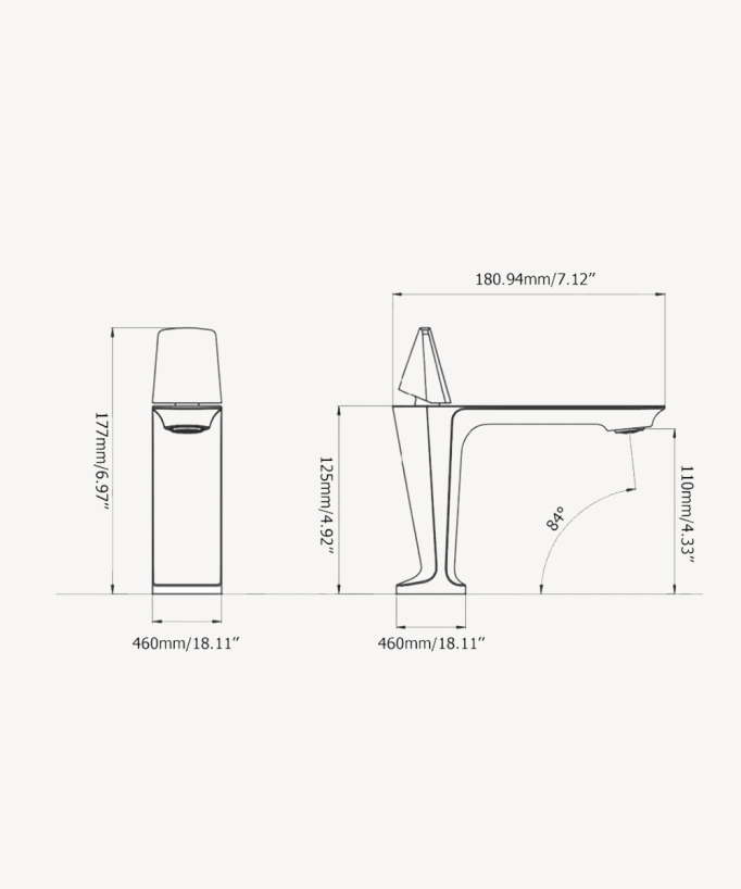 Modern Basin Mixer Tap, Black - Tureis